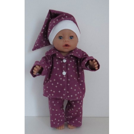 pyjama met sterren baby born 43cm