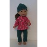 tricot pyjama met hard roze baby born 43cm