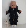 tussenjas met broekdonker blauw met de schoentjes  baby born 43cm