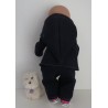 tussenjas met broekdonker blauw met de schoentjes  baby born 43cm