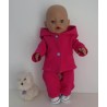 tussenjas met broek hard roze met schoentjes baby born 43cm