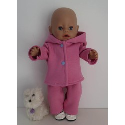 tussenjas met broek roze met schoentjes  baby born 43cm