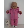 tussenjas met broek roze met schoentjes  baby born 43cm