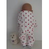 tussenjas met broek sterren rood met schoentjes baby born 43cm