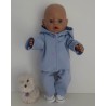 tussenjas met broek licht blauw met schoentjes baby born 43cm