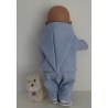 tussenjas met broek licht blauw met schoentjes baby born 43cm