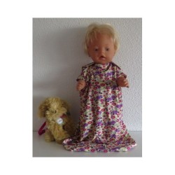 slaapset geel met lila baby born 43cm