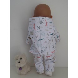tussenjas met broek bosdieren baby born 43cm