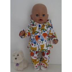tussenjas met broek tijgers baby born 43cm