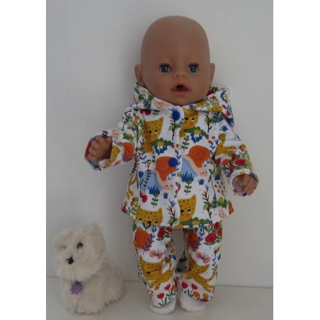 tussenjas met broek tijgers baby born 43cm