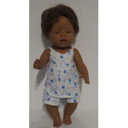 zomerpyjama  blauw paddestoelen baby born 43cm