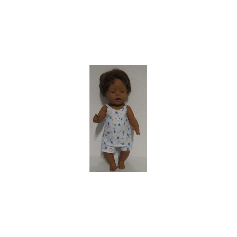 zomerpyjama  blauw paddestoelen baby born 43cm