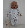 tussenjas met broek donker blauw sterren klein  baby born 43cm