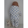 tussenjas met broek donker blauw sterren klein  baby born 43cm