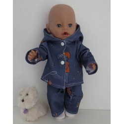 tussenjas met broek kamperen baby born 43cm