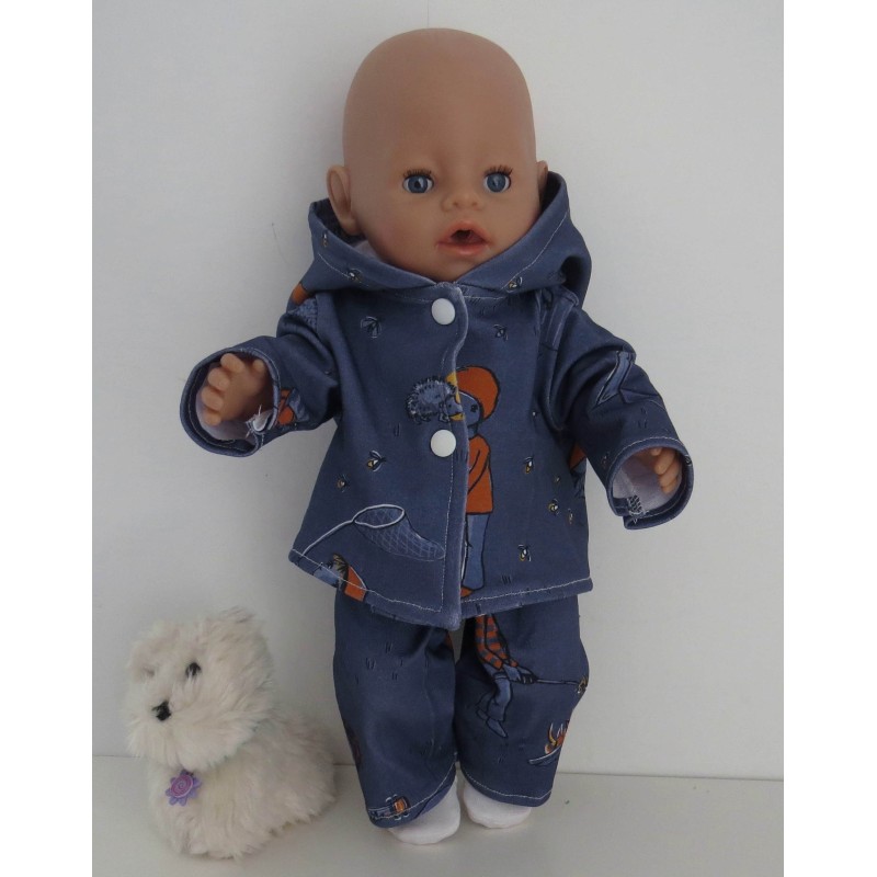 tussenjas met broek kamperen baby born 43cm