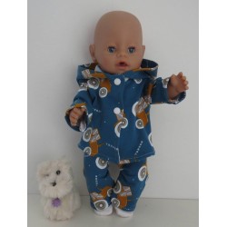 tussenjas met broek tractors baby born 43cm