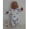 tussenjas met broek blauwe sterren groot baby born 43cm
