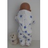 tussenjas met broek blauwe sterren groot baby born 43cm