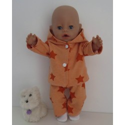 tussenjas met broek sterren baby born 43cm