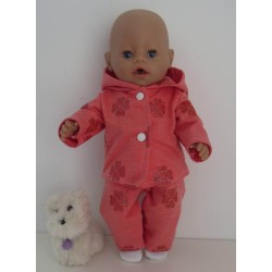 tussenjas met broek klavertjes baby born 43cm