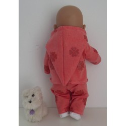tussenjas met broek klavertjes baby born 43cm