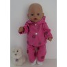 tussenjas met broekroze bollen  baby born 43cm