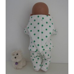 tussenjas met broek sterren groen baby born 43cm