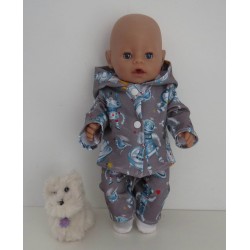 tussenjas met broek robot baby born 43cm