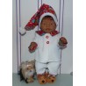 pyjama met rood bewerkt baby born 43cm