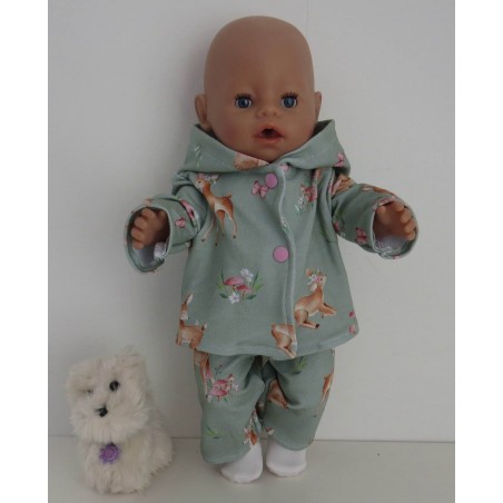 tussenjas met broek hertje baby born 43cm