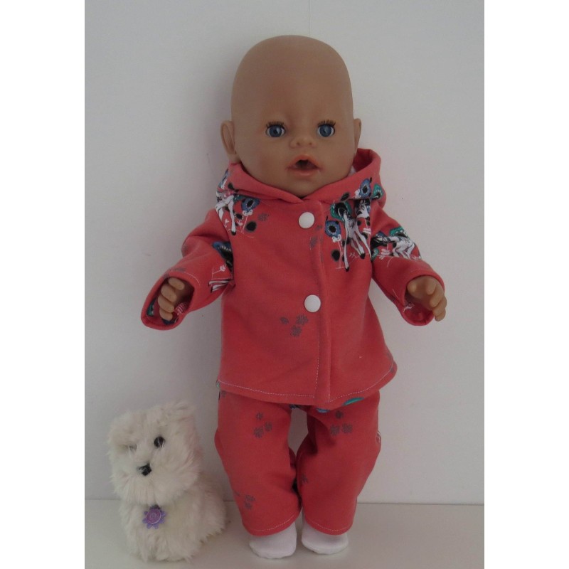 tussenjas met broek eenhoorn baby born 43cm