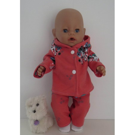 tussenjas met broek eenhoorn baby born 43cm