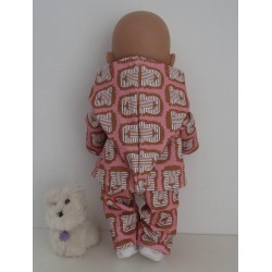 tussenjas met broek leeuwen baby born 43cm