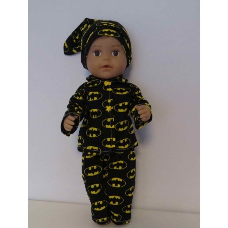 pyjama batman baby born 43cm