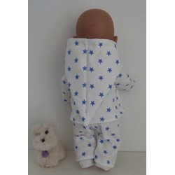 tussenjas met broek sterren blauw klein baby born 43cm