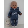 tussenjas met broek blauw ballet baby born 43cm