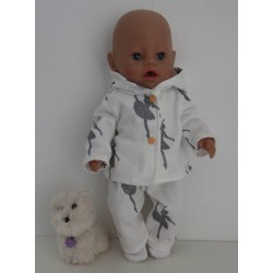 tussenjas met broek ballet baby born 43cm