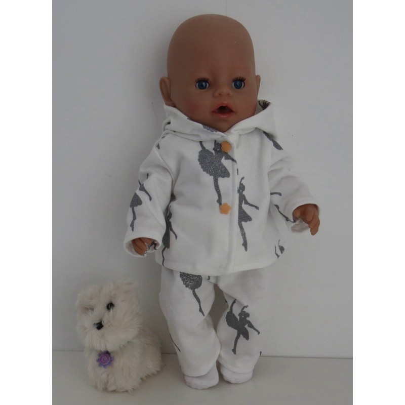 tussenjas met broek ballet baby born 43cm