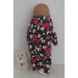 tussenjas met broek blauw lieveheersbeestjes baby born 43cm