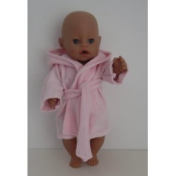 badjas roze met puntmuts baby born 43cm