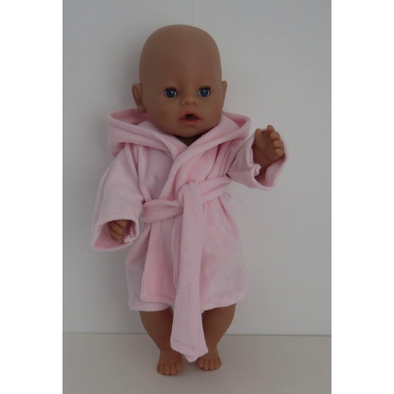 badjas roze met puntmuts baby born 43cm