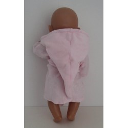 badjas roze met puntmuts baby born 43cm