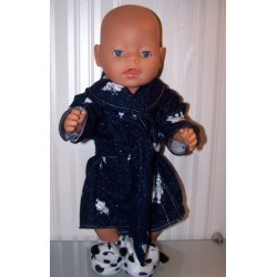 ochtendjas blauw sneeuwpoppen baby born 43cm