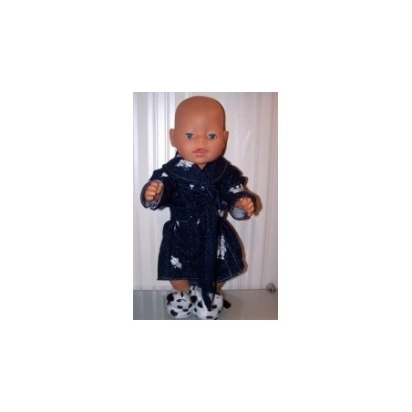 ochtendjas blauw sneeuwpoppen baby born 43cm