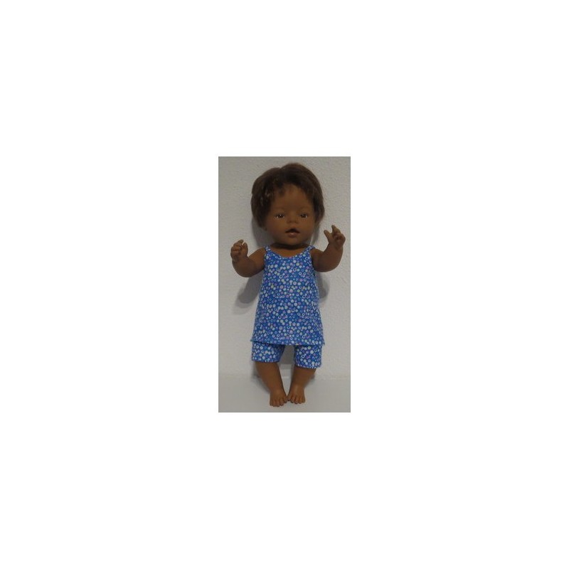 zomerpyjamablauw stippen baby born 43cm