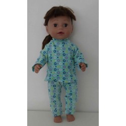 tricot pyjama mint stippen baby born 43cm