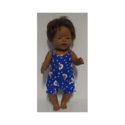 zomerpyjama blauw ganzen baby born 43cm