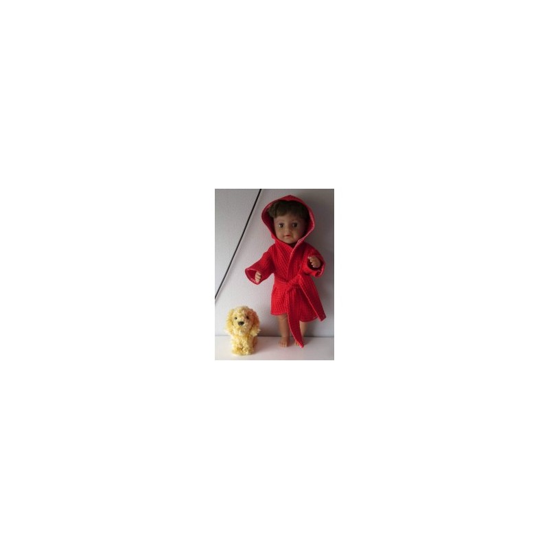 badjas rood baby born 43cm