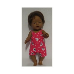 zomerpyjama roze ganzen baby born 43cm